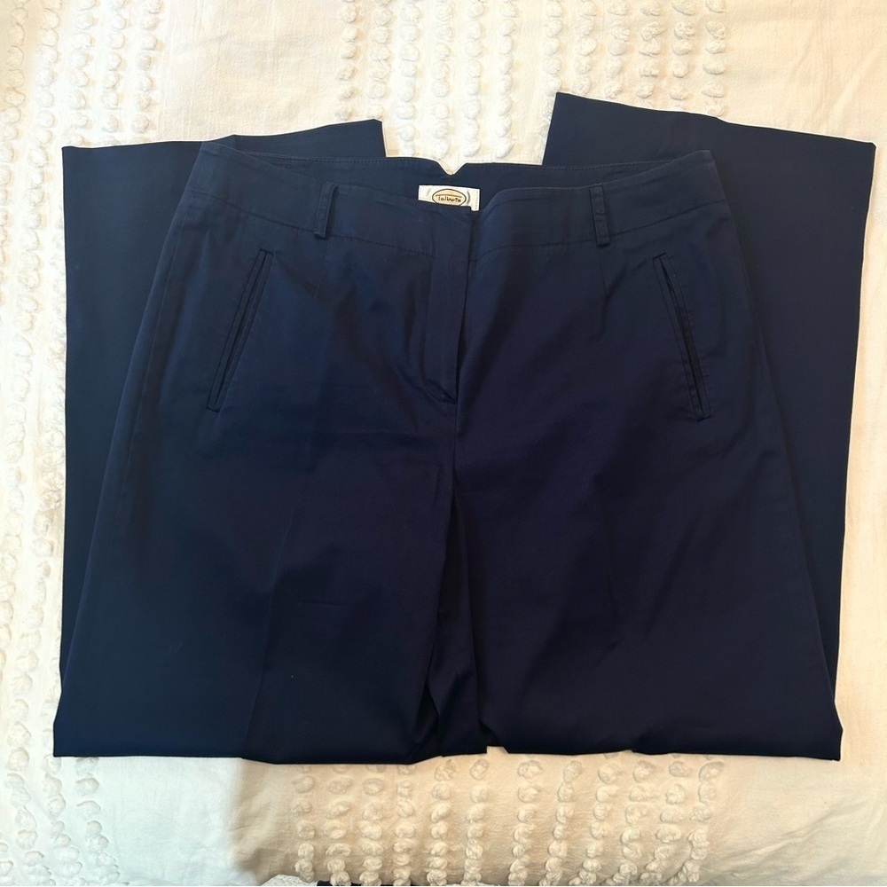 Talbots Women’s Cotton Stretch Blue Trousers 14 Petite